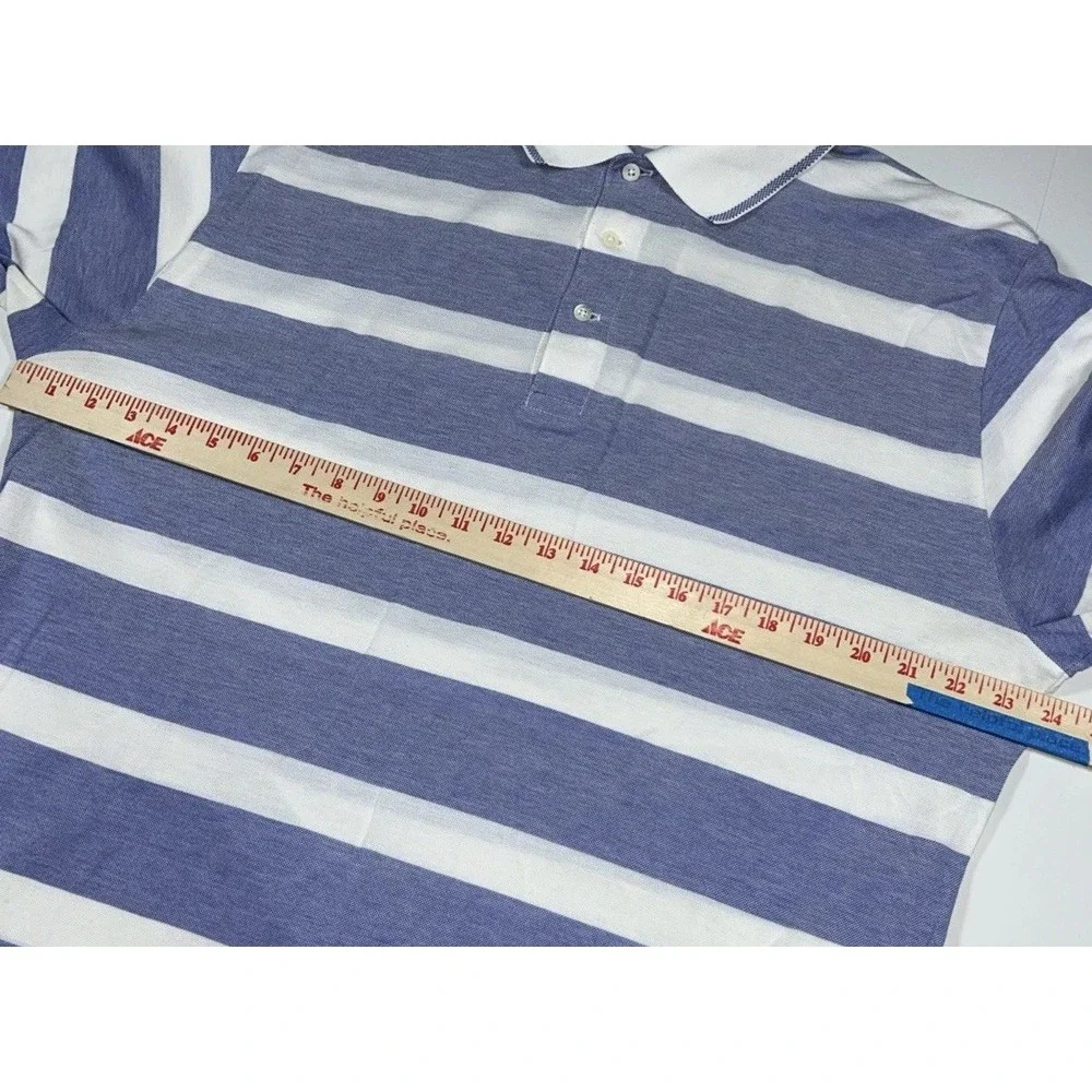Polo Golf Ralph Lauren Pima Cotton Men's Large Striped‎ Golf Polo, Lightweight
